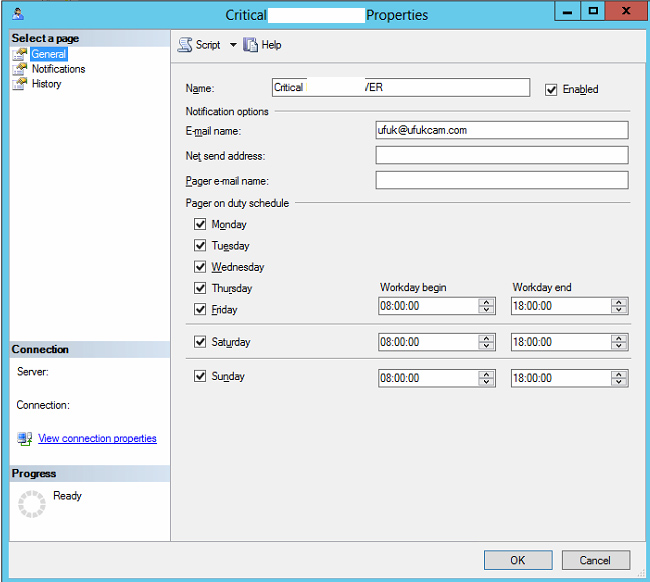 SQL Server Agent Alert Ayarlamak